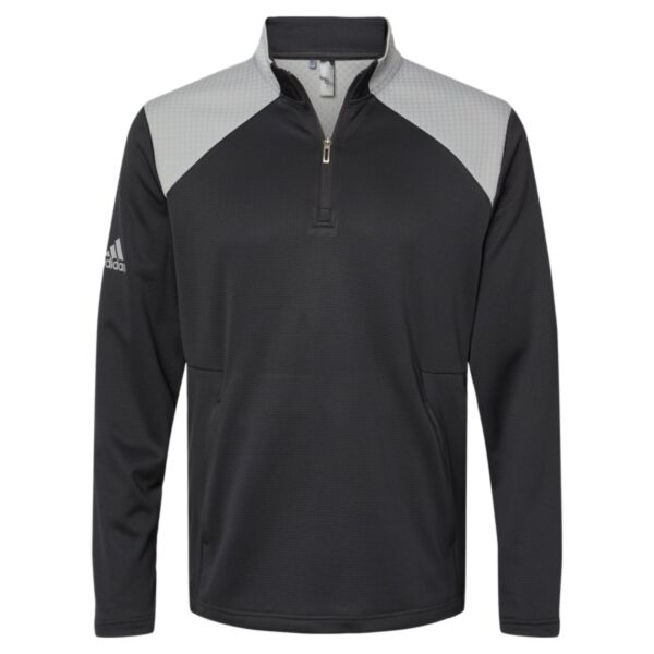 Men's Textured Mixed Media Quarter-Zip Pullover Thumbnail