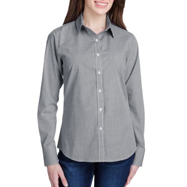 Women's Microcheck Gingham Cotton Shirt Thumbnail