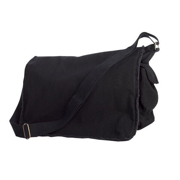 Pigment-Dyed Raw Edge Messenger Bag Thumbnail