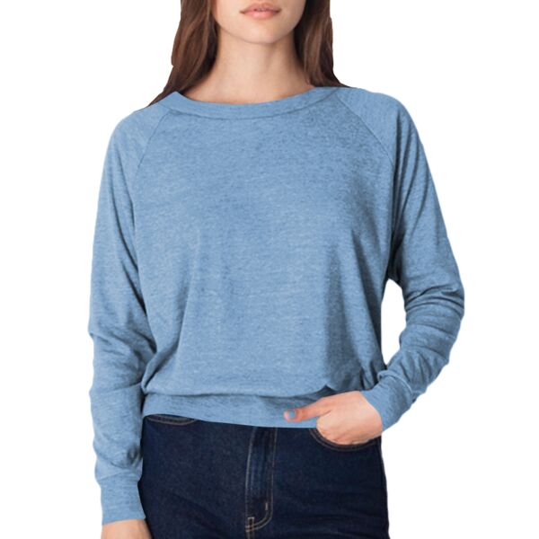 BR394 Tri-Blend Rib Light Weight Raglan Pullover Thumbnail