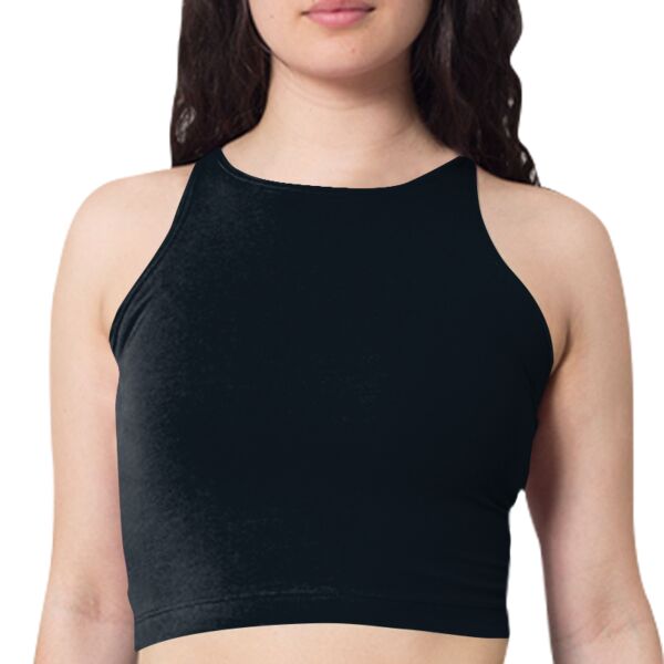 8369 Cotton Spandex Jersey Sleeveless Crop Top Thumbnail
