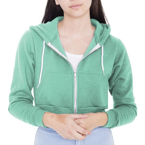 F397 Cropped Flex Fleece Hooded Sweatshirt Thumbnail