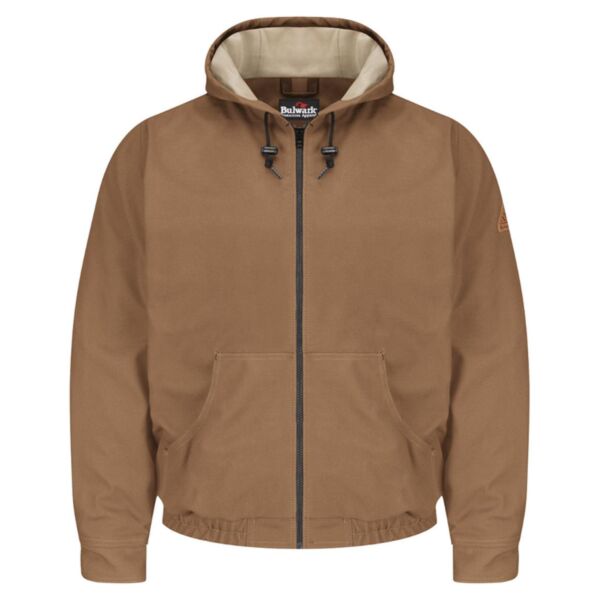 Men's Tall Brown Duck Hooded Jacket - EXCEL FR® ComforTouch Thumbnail