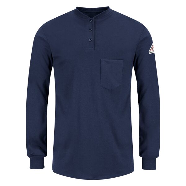 Women's Long Sleeve Tagless Henley Shirt Thumbnail