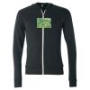 Unisex Triblend Lightweight Full-Zip Hooded Long Sleeve Tee Thumbnail