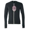 Unisex Triblend Lightweight Full-Zip Hooded Long Sleeve Tee Thumbnail