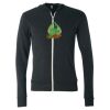 Unisex Triblend Lightweight Full-Zip Hooded Long Sleeve Tee Thumbnail