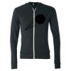 Unisex Triblend Lightweight Full-Zip Hooded Long Sleeve Tee Thumbnail