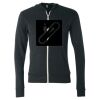 Unisex Triblend Lightweight Full-Zip Hooded Long Sleeve Tee Thumbnail
