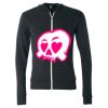 Unisex Triblend Lightweight Full-Zip Hooded Long Sleeve Tee Thumbnail