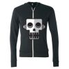 Unisex Triblend Lightweight Full-Zip Hooded Long Sleeve Tee Thumbnail