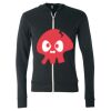 Unisex Triblend Lightweight Full-Zip Hooded Long Sleeve Tee Thumbnail