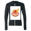 Unisex Triblend Lightweight Full-Zip Hooded Long Sleeve Tee Thumbnail