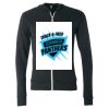 Unisex Triblend Lightweight Full-Zip Hooded Long Sleeve Tee Thumbnail