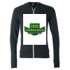 Unisex Triblend Lightweight Full-Zip Hooded Long Sleeve Tee Thumbnail