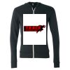 Unisex Triblend Lightweight Full-Zip Hooded Long Sleeve Tee Thumbnail