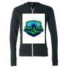 Unisex Triblend Lightweight Full-Zip Hooded Long Sleeve Tee Thumbnail