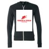 Unisex Triblend Lightweight Full-Zip Hooded Long Sleeve Tee Thumbnail