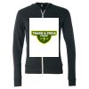Unisex Triblend Lightweight Full-Zip Hooded Long Sleeve Tee Thumbnail