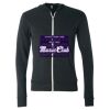 Unisex Triblend Lightweight Full-Zip Hooded Long Sleeve Tee Thumbnail
