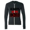 Unisex Triblend Lightweight Full-Zip Hooded Long Sleeve Tee Thumbnail