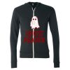 Unisex Triblend Lightweight Full-Zip Hooded Long Sleeve Tee Thumbnail