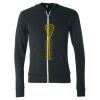 Unisex Triblend Lightweight Full-Zip Hooded Long Sleeve Tee Thumbnail