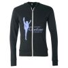 Unisex Triblend Lightweight Full-Zip Hooded Long Sleeve Tee Thumbnail