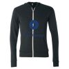 Unisex Triblend Lightweight Full-Zip Hooded Long Sleeve Tee Thumbnail